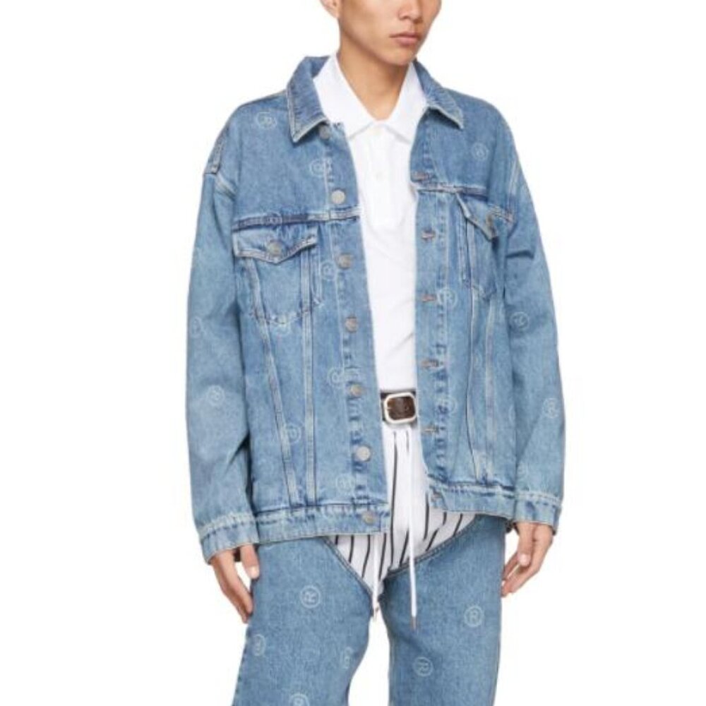 BNWT AW21 MARTINE ROSE LOGO DENIM JACKET M